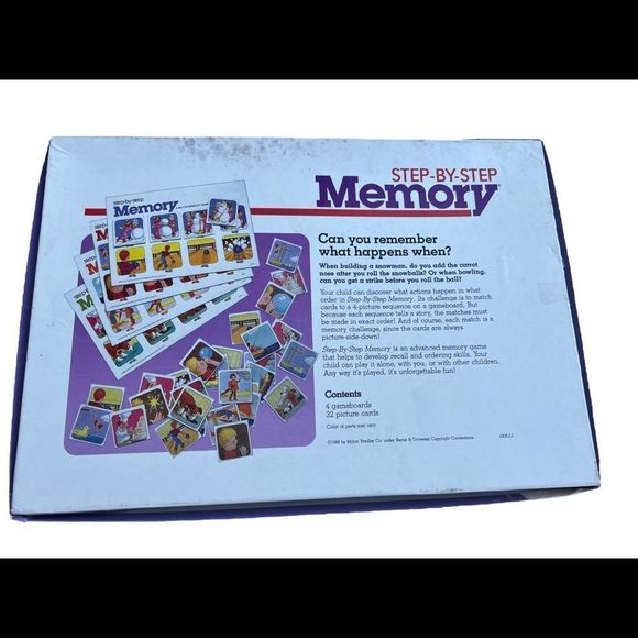 Vintage Milton Bradley Memory Game 1986 - Picture 2 of 3